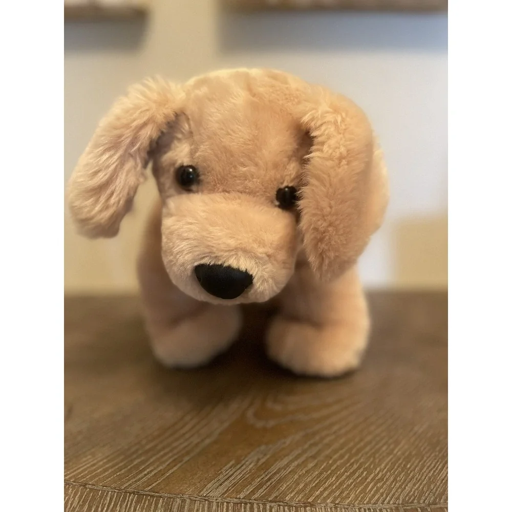 Build A Bear Dog Yellow Blonde Tan Labrador Red Collar Plush‎ BAB